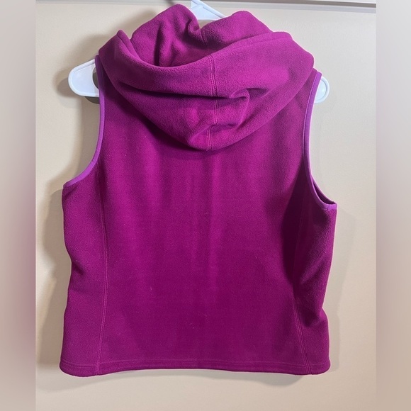 Eddie Bauer Women’s Fleece Vest Jacket Hooded, Full Zip, Size Medium Hiking Y2K - Picture 11 of 11